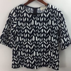 Anthropologie Everly Blouse Pop Over Top S